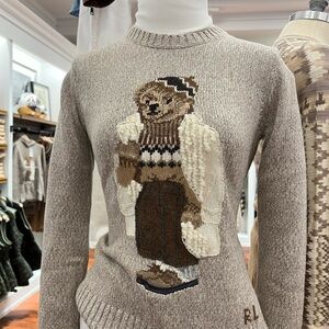 Polo Ralph Lauren Women’s Polo Bear Sweater in Beige